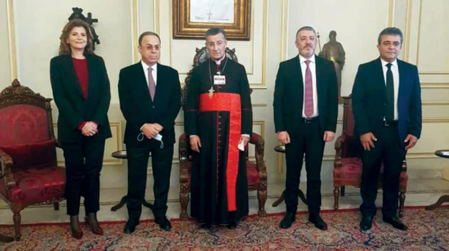 الراعي مستقبلاً وفد «التيار» أمس (الوكالة المركزية)