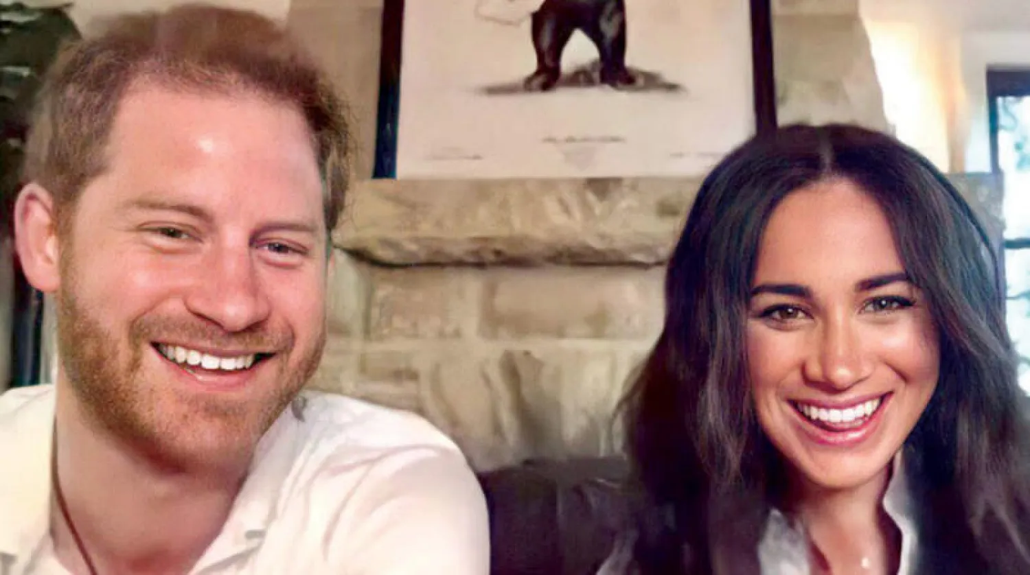 ميغان وهاري خلال دورة شعرية عبر الإنترنت (انستاغرام)