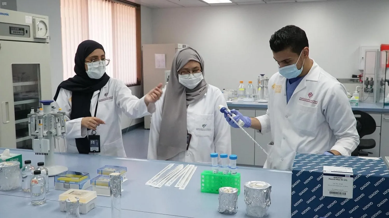 The Imam Abdulrahman Bin Faisal University in Saudi Arabia kicked off the first phase of clinical trials to produce a vaccine against Covid-19. (SPA)
