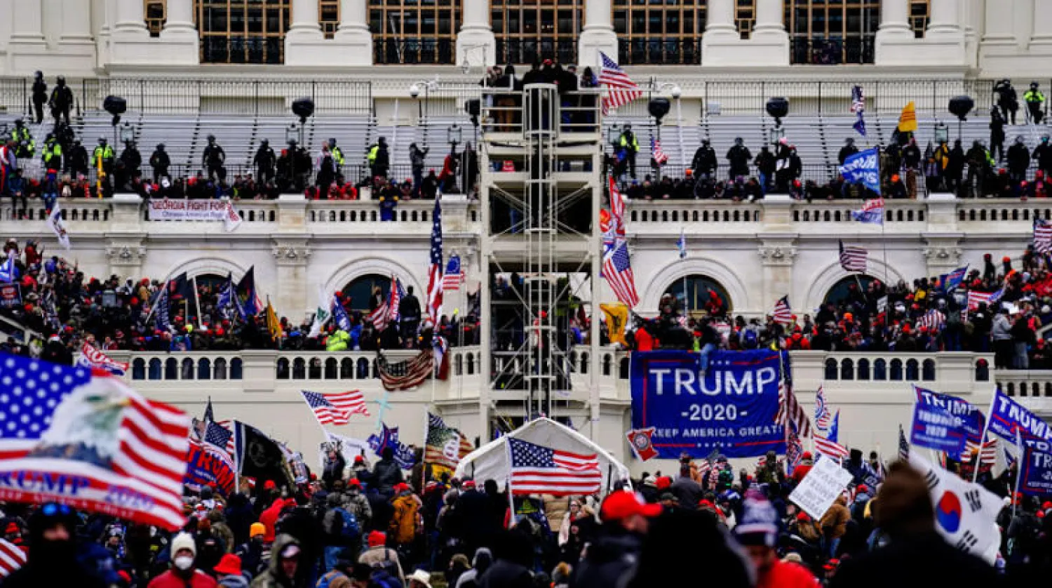 جانب من اعتداء الكابيتول في 6 يناير الماضي (أ.ب)