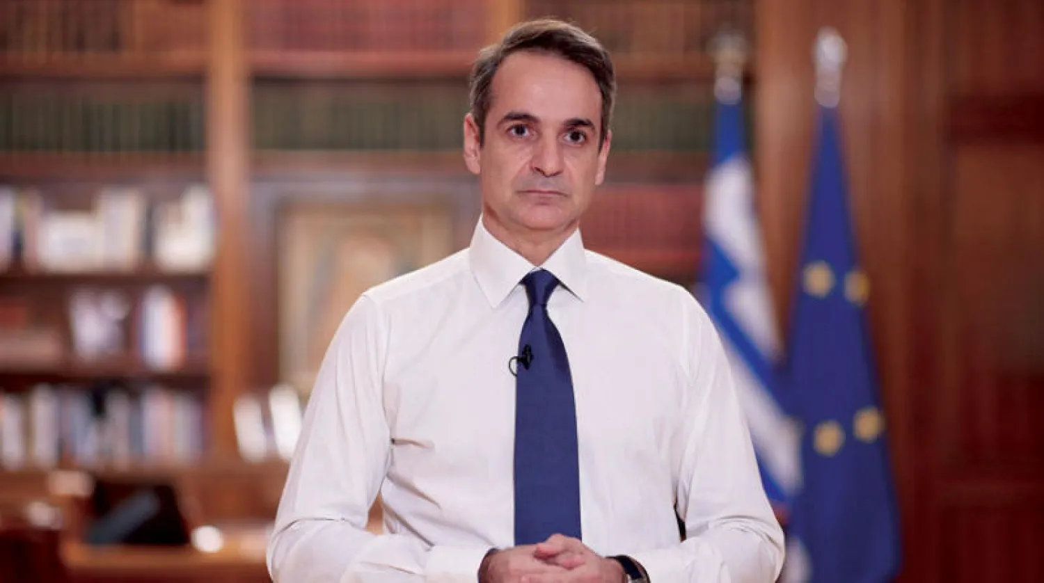 رئيس وزراء اليونان ميتسوتاكيس اتهم تركيا والقبارصة الأتراك بانتهاك مبادئ الأمم المتحدة وبالوقوف ضد أي حل للصلح وتهدئة الصراع (أ.ف.ب)