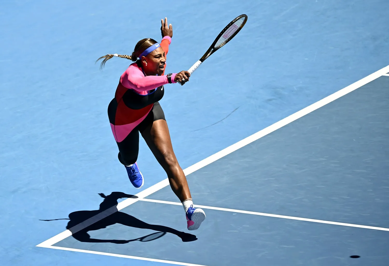 Serena Williams of the US in action during her Australian Open second-round match against Serbia's Nina Stojanovic, Melbourne Park, Melbourne, Australia. Reuters