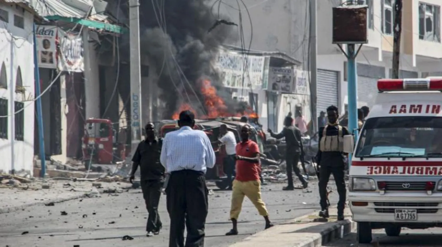 A suicide bomber died and seven civilians were wounded when a vehicle exploded near a checkpoint outside the presidential palace in Mogadishu. (AFP)