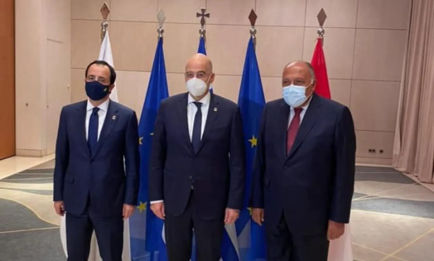 The foreign ministers of Greece, Cyprus and Egypt meet in Athens - Egyptian Foreign Ministry