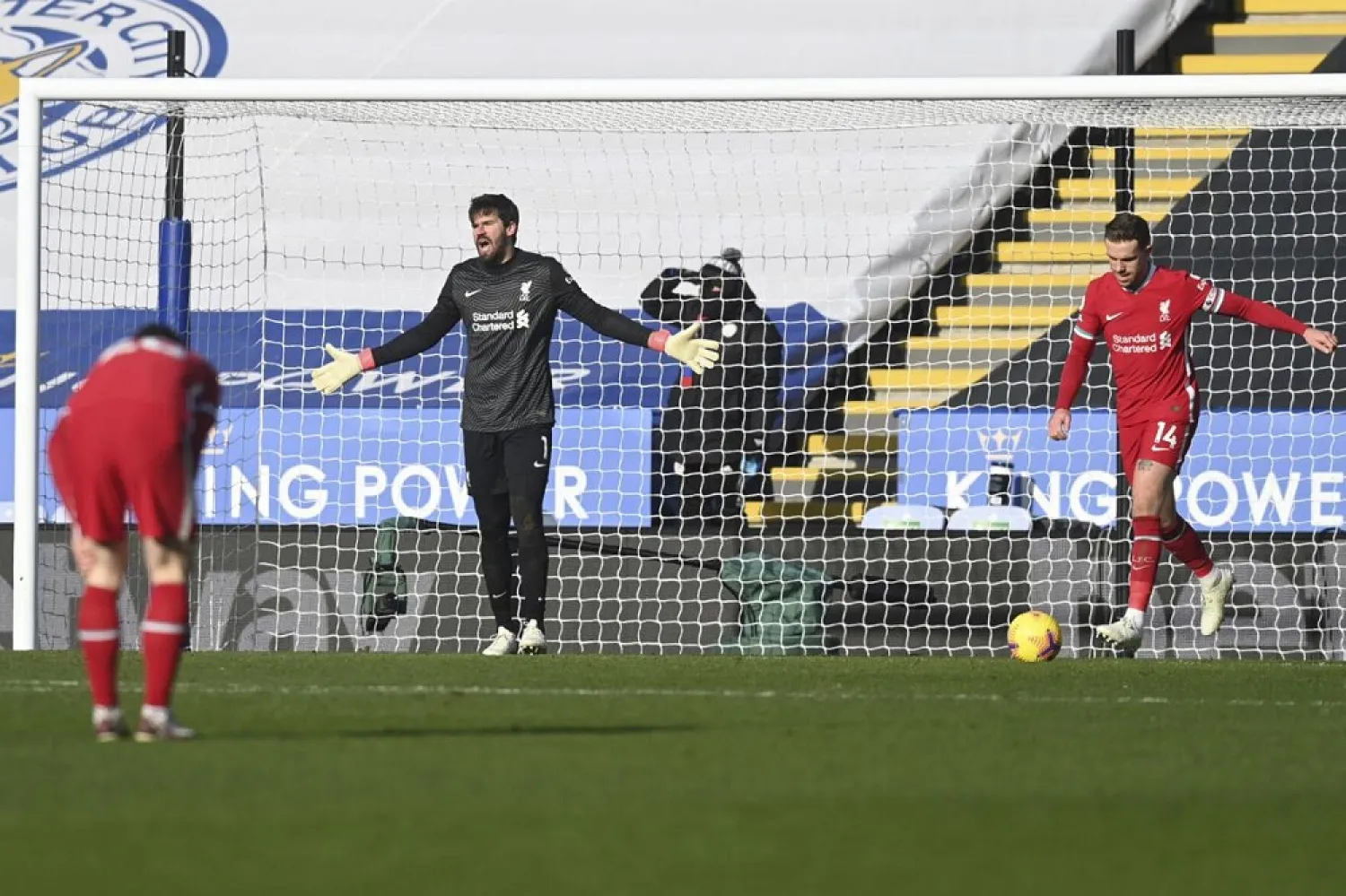 Liverpool fell to a third straight loss in the English Premier League after a dramatic late collapse against Leicester. (AP)