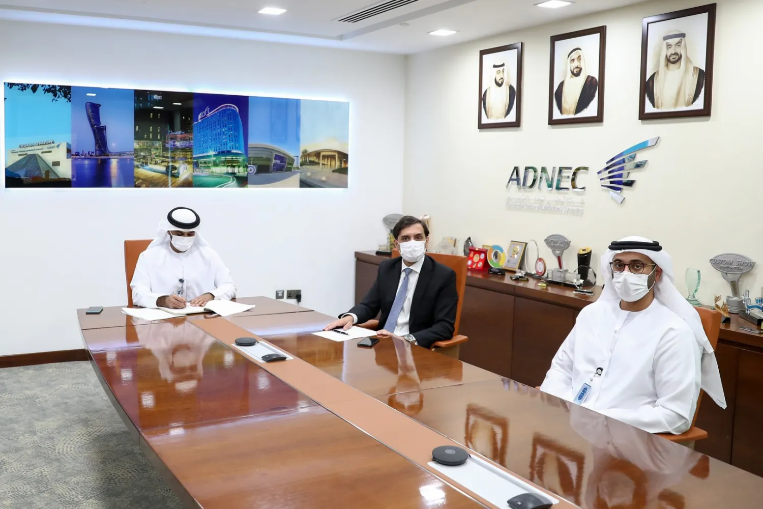 Part of the virtual signing ceremony between (ADNEC) and Expo Tel Aviv - WAM