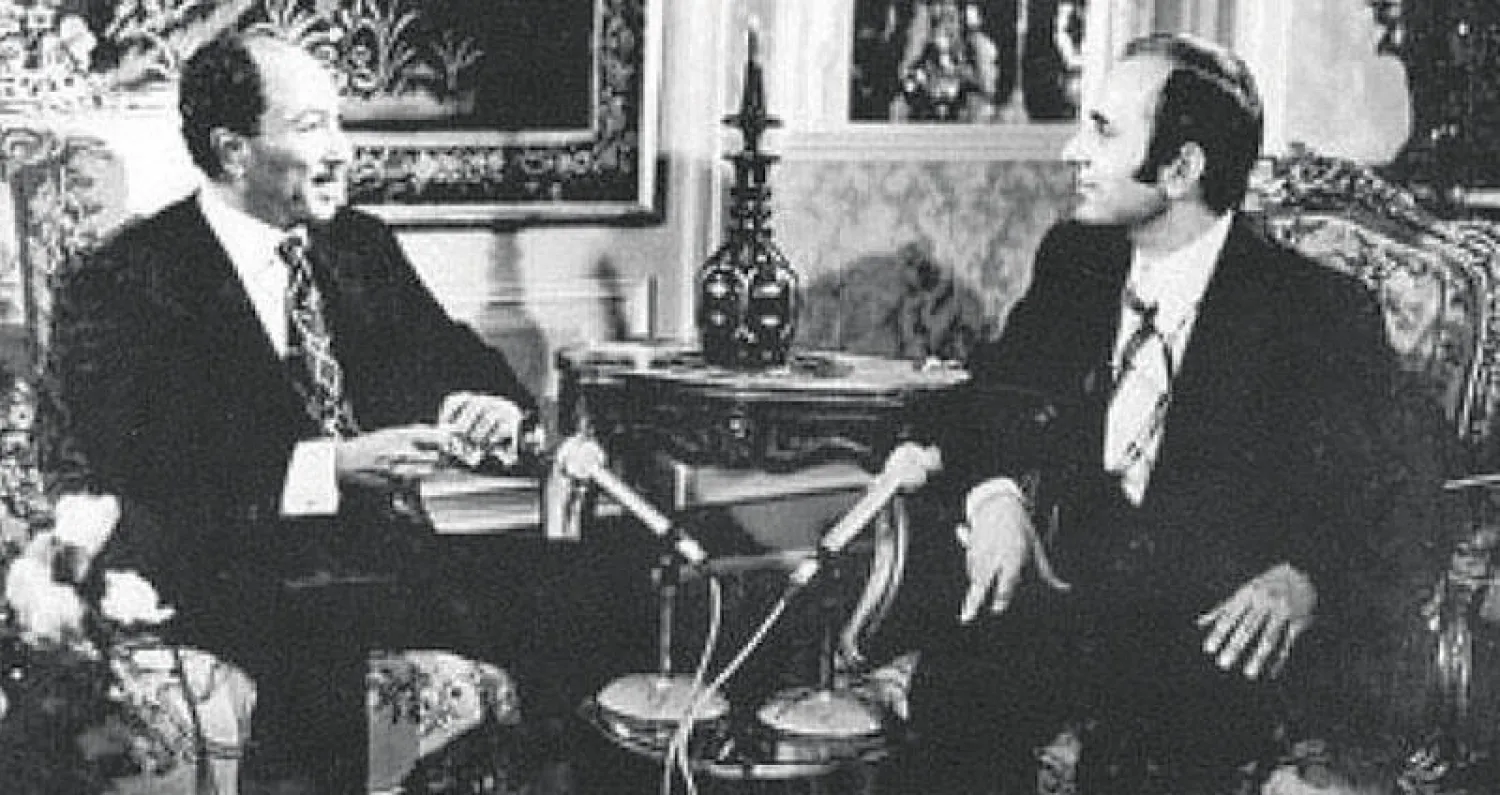 عادل مالك مع الرئيس السادات