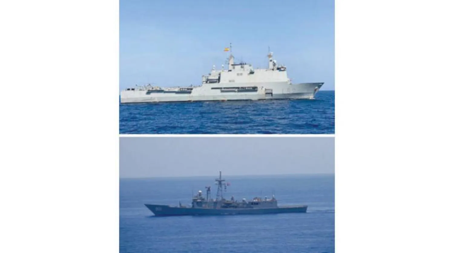 Part of the Egyptian-Spanish naval drill on Sunday - Egyptian military