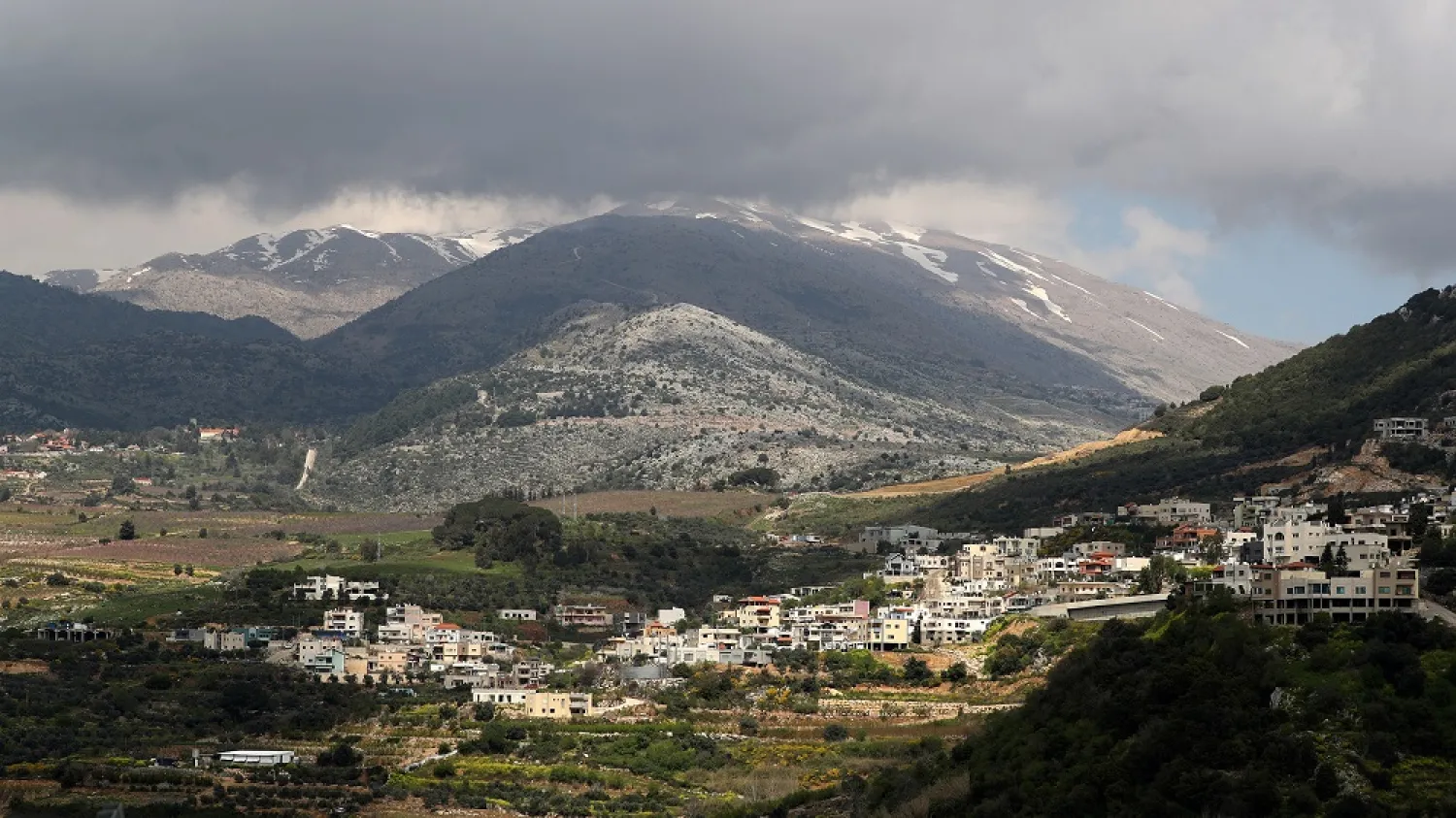 The village of Ein Qiniya is seen in the Israeli-occupied Golan Heights, March 26, 2019. (Reuters)
