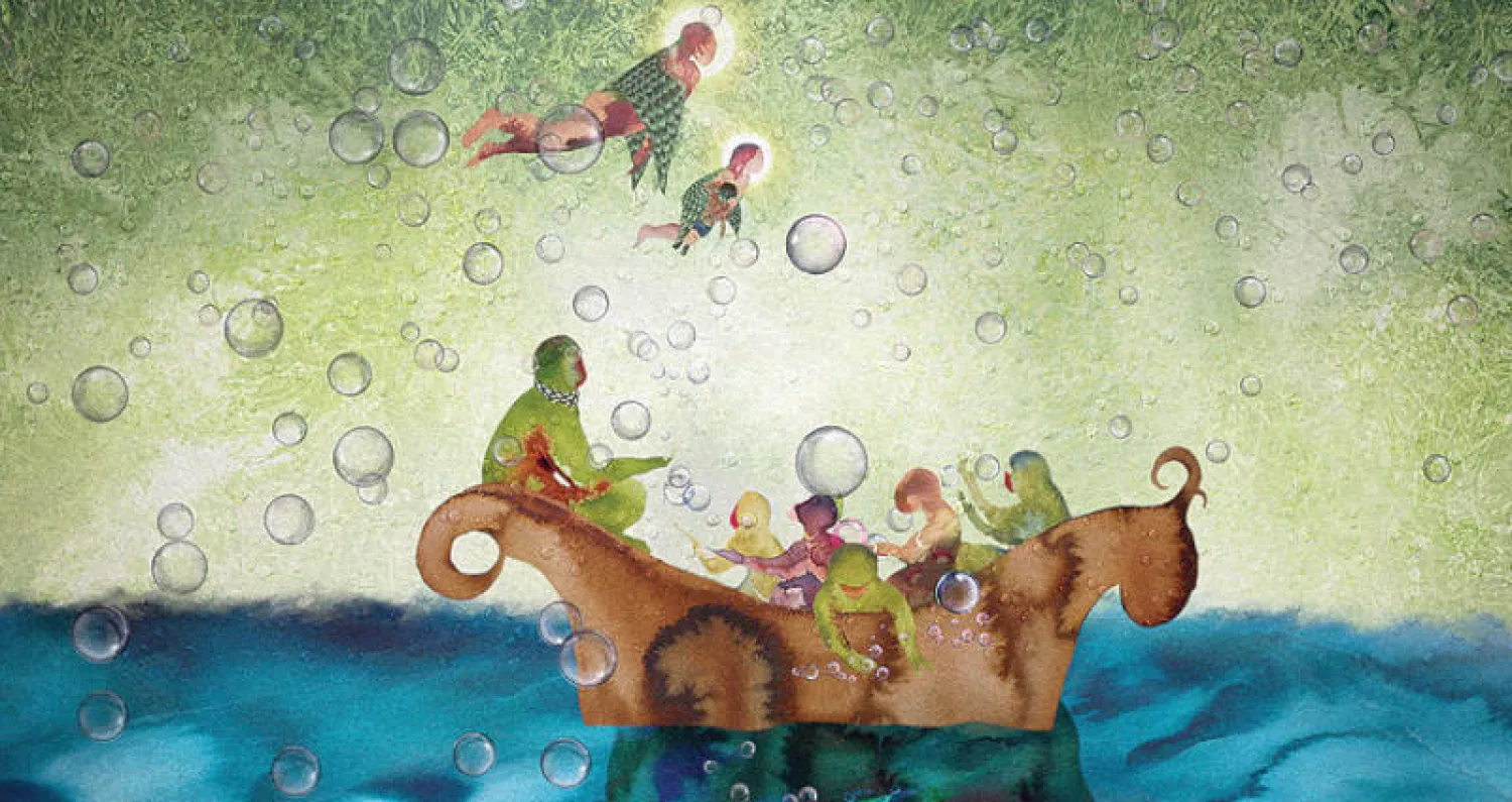 من أعمال المعرض الفني (الجامعة الأميركية بالقاهرة)