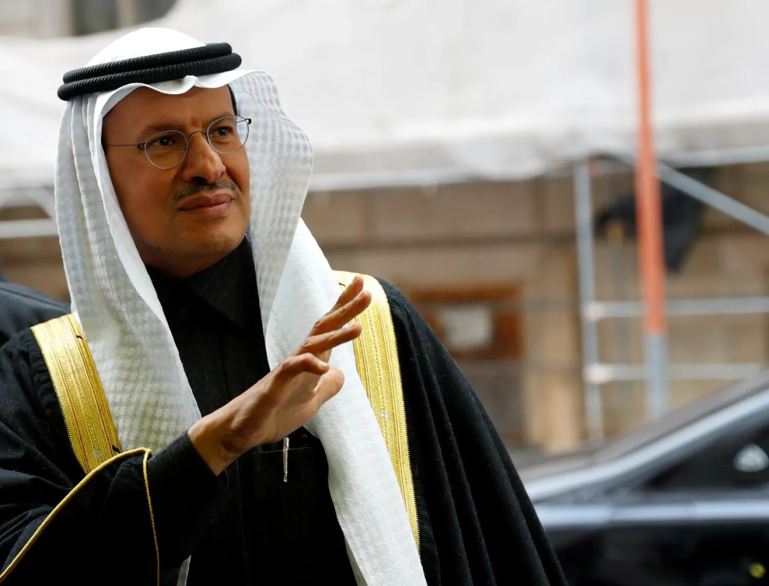 FILE PHOTO: Saudi Arabia's Energy Minister Prince Abdulaziz bin Salman arrives at the OPEC headquarters in Vienna, Austria, Dec. 5, 2019. REUTERS/Leonhard Foeger