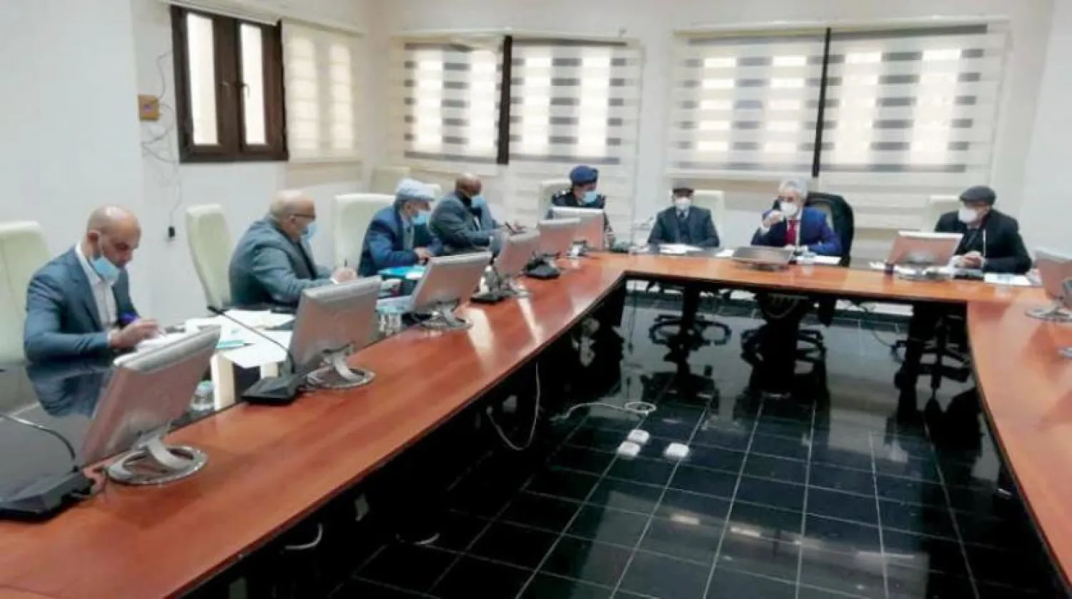 A previous meeting of the Libyan Scientific Advisory Committee on the coronavirus pandemic in western Libya (photo from the committee) 
