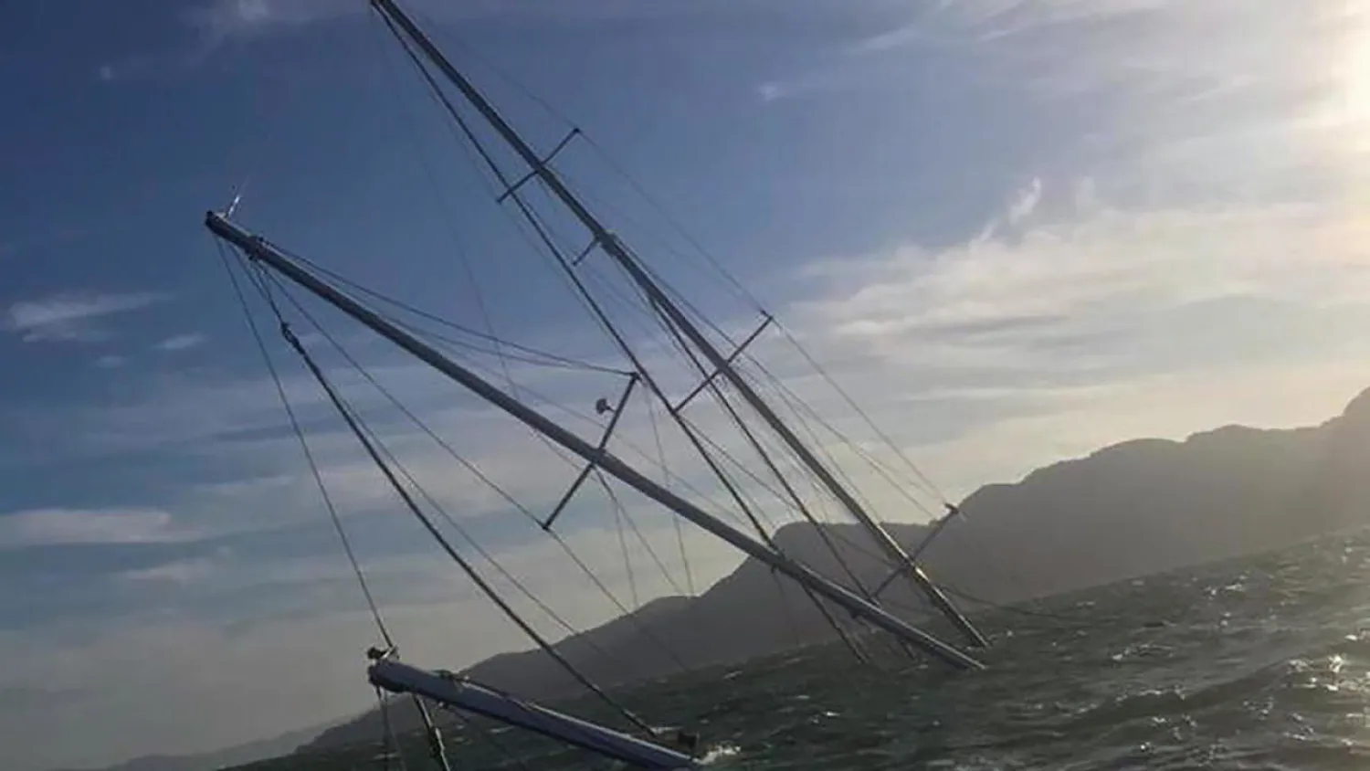 The 75-meter yacht sank off the holiday island of Langkawi | AFP