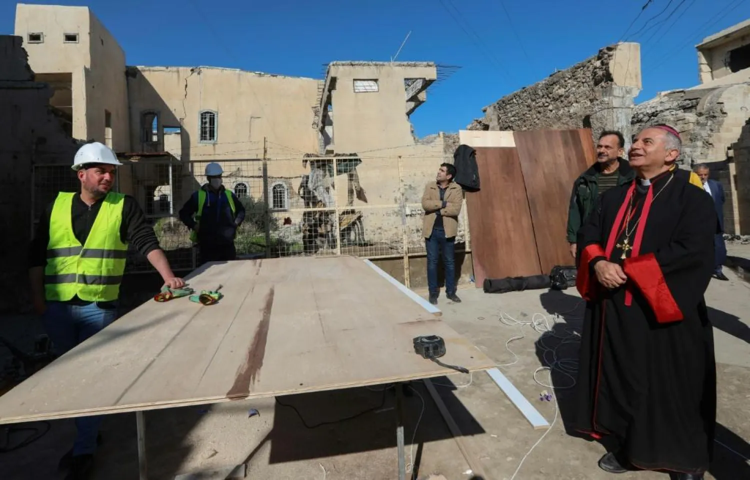 Amid the reconstruction, Michaeel has ensured some scars of war from the brutal ISIS campaign remain. (AFP)