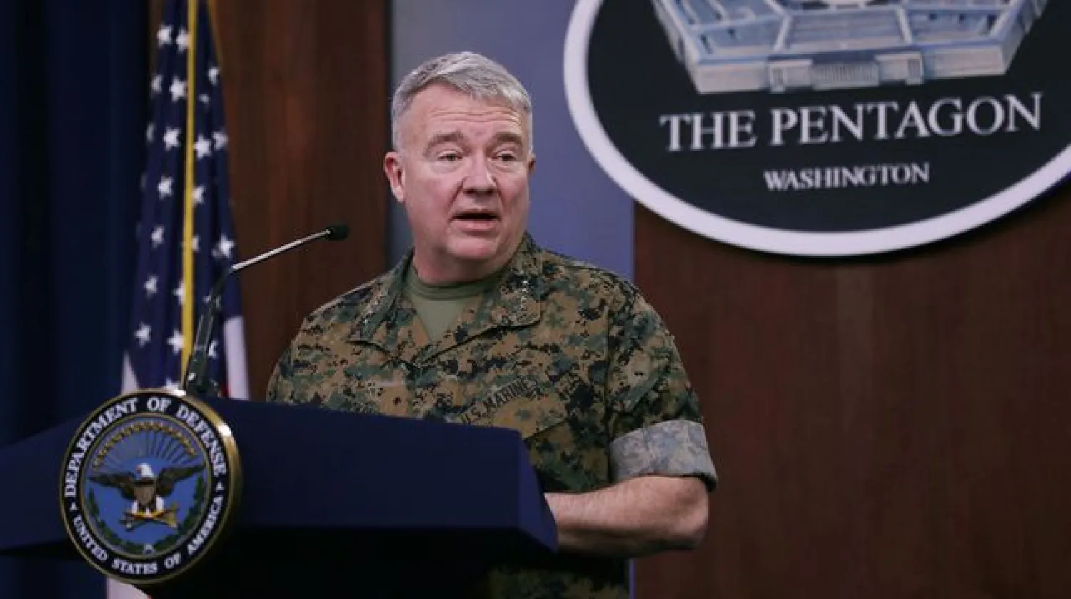 Le chef du commandement central de l'armée américaine (Centcom), le général Kenneth McKenzie, lors d'une conférence de presse au Pentagone, à Washington, le 13 mars 2020 - AFP

