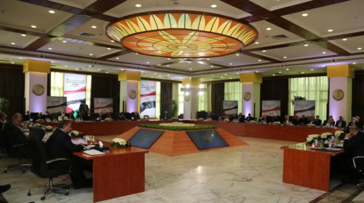 The meeting of the Palestinian factions in Cairo on February 8, 2021. EPA file photo