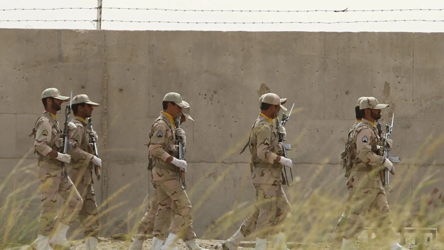 Iranian guards patrol the border with Afghanistan. (AFP file photo)