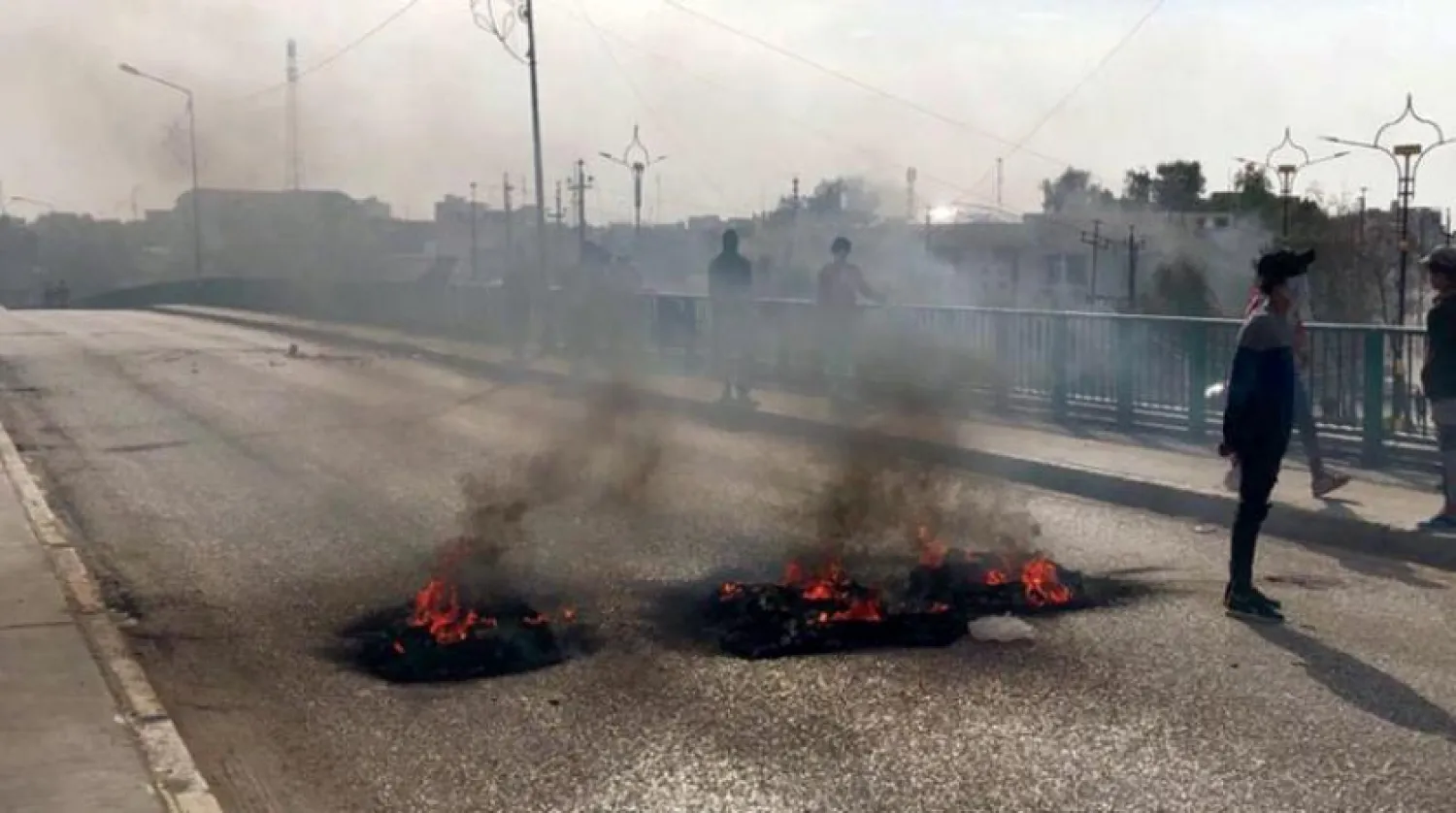 Nasıriye’deki protestolardan bir kare (Nasıriye Haber Ağı)