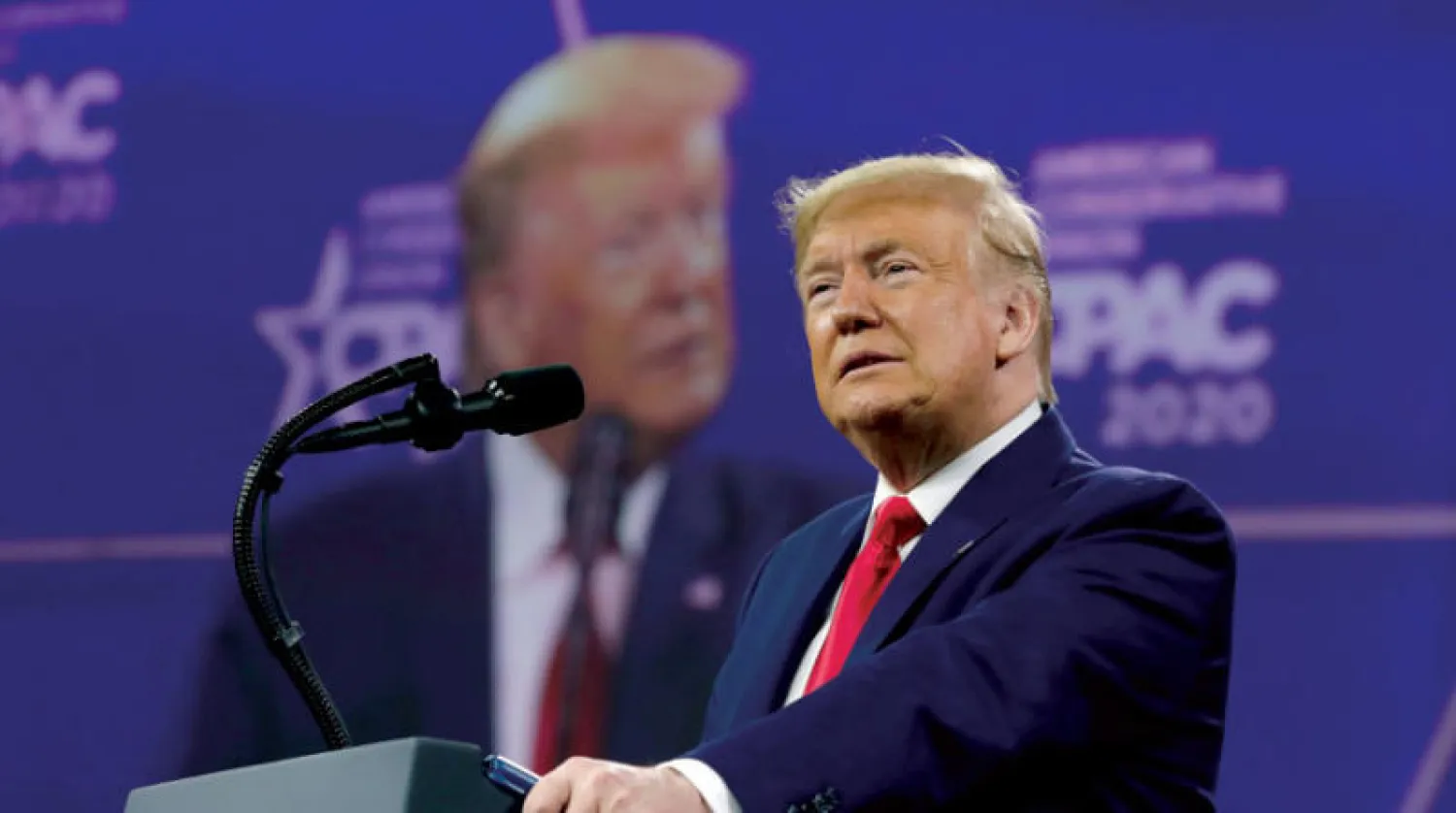 ينتظر أن يلقي الرئيس الأميركي السابق دونالد ترمب كلمة يوم الأحد في مؤتمر الحزب قد تعيد تسليط الضوء عليه محلياً وعالمياً (رويترز)