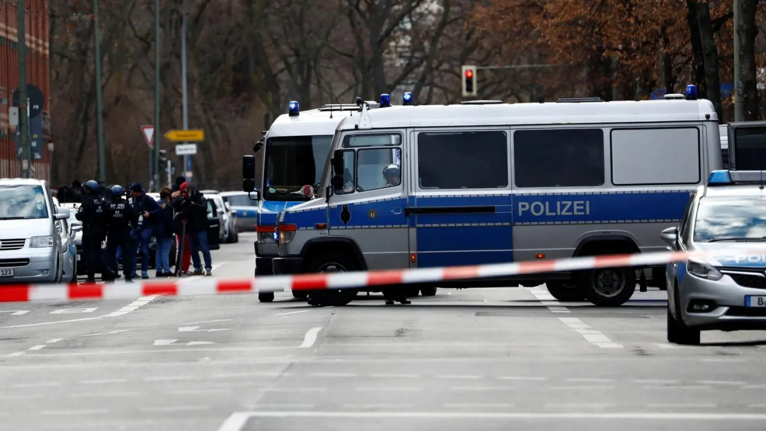 Police officers guard an area after an individual fired shots in the city center of Berlin, Germany December 30, 2019. REUTERS/Michele Tantussi