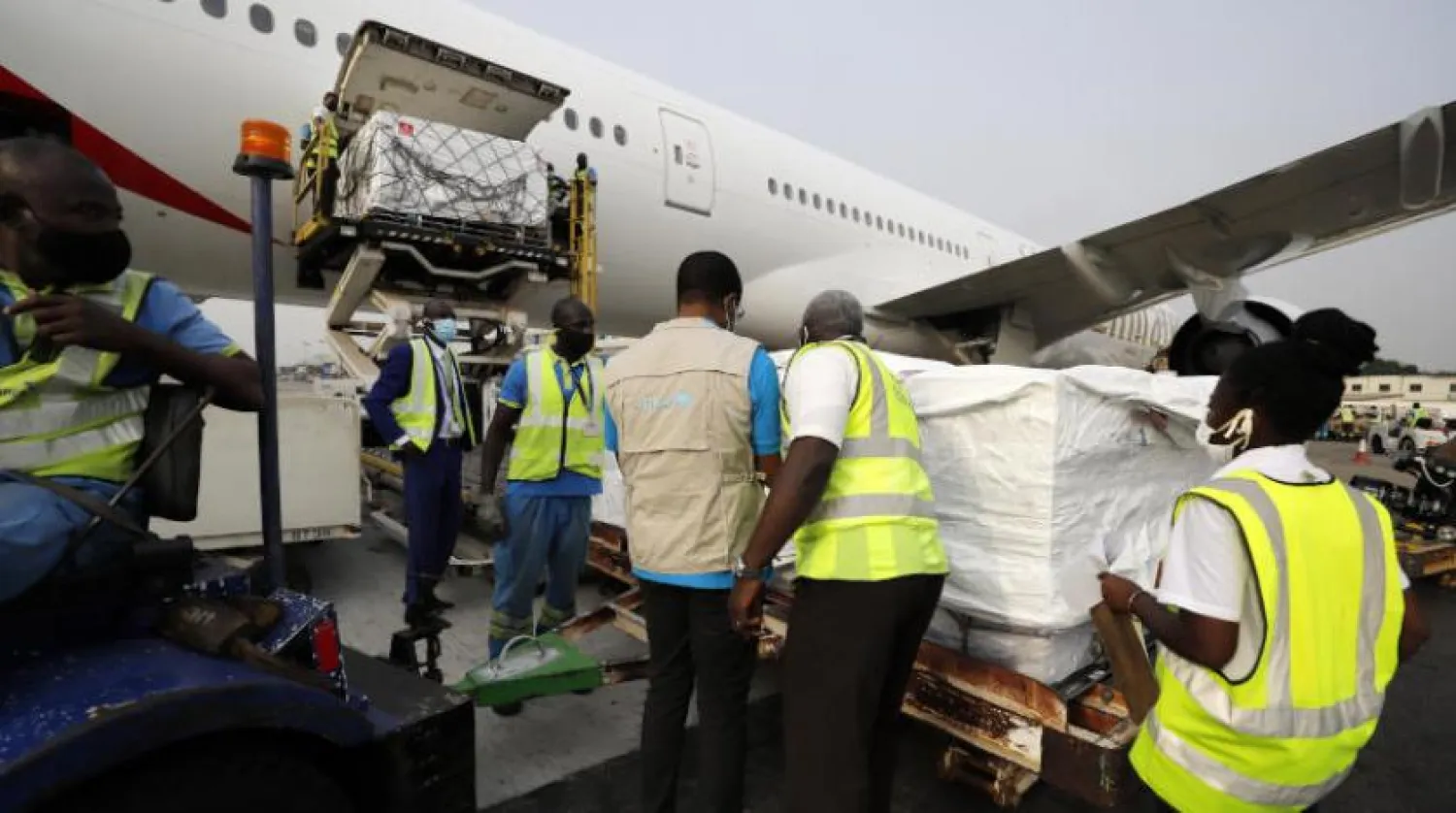 COVAX programının Gana'ya ulaşan ilk aşı sevkiyatı (UNICEF)