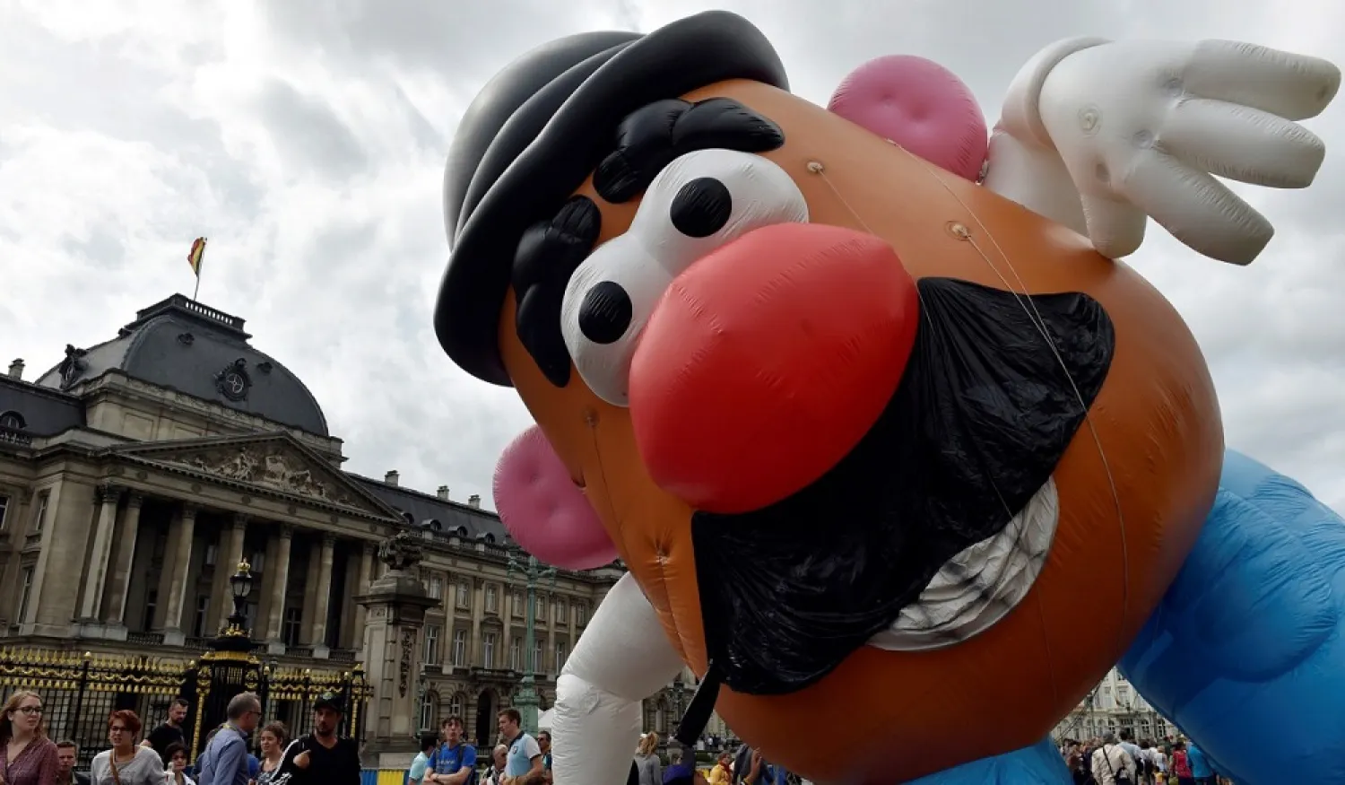 A giant balloon of Mister Potato Head floats during the Balloon Day Parade in central Brussels, September 4, 2016. (Reuters)