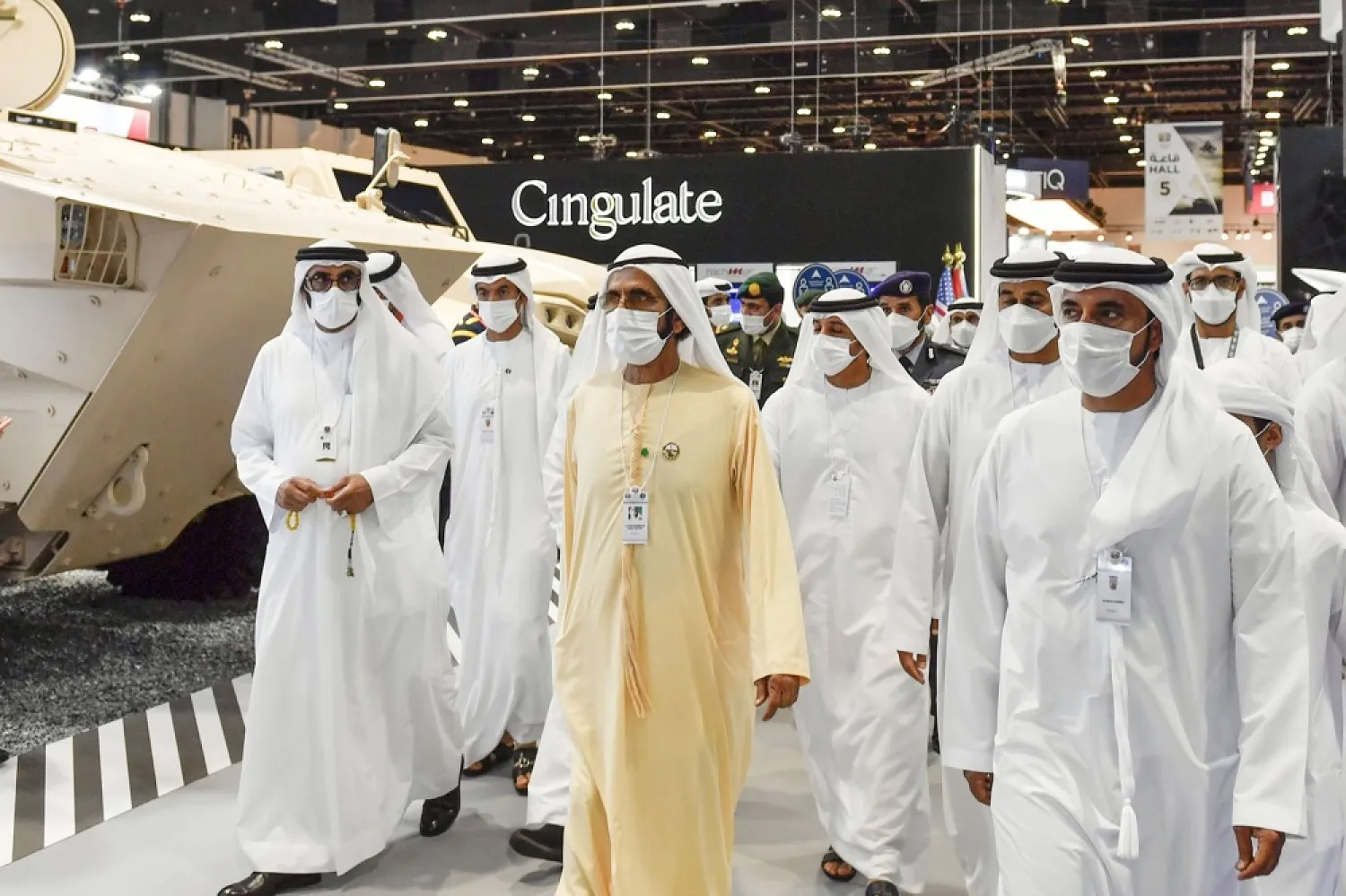 Dubai Ruler Sheikh Mohammed bin Rashid Al Maktoum visits IDEX 2021. (WAM) 