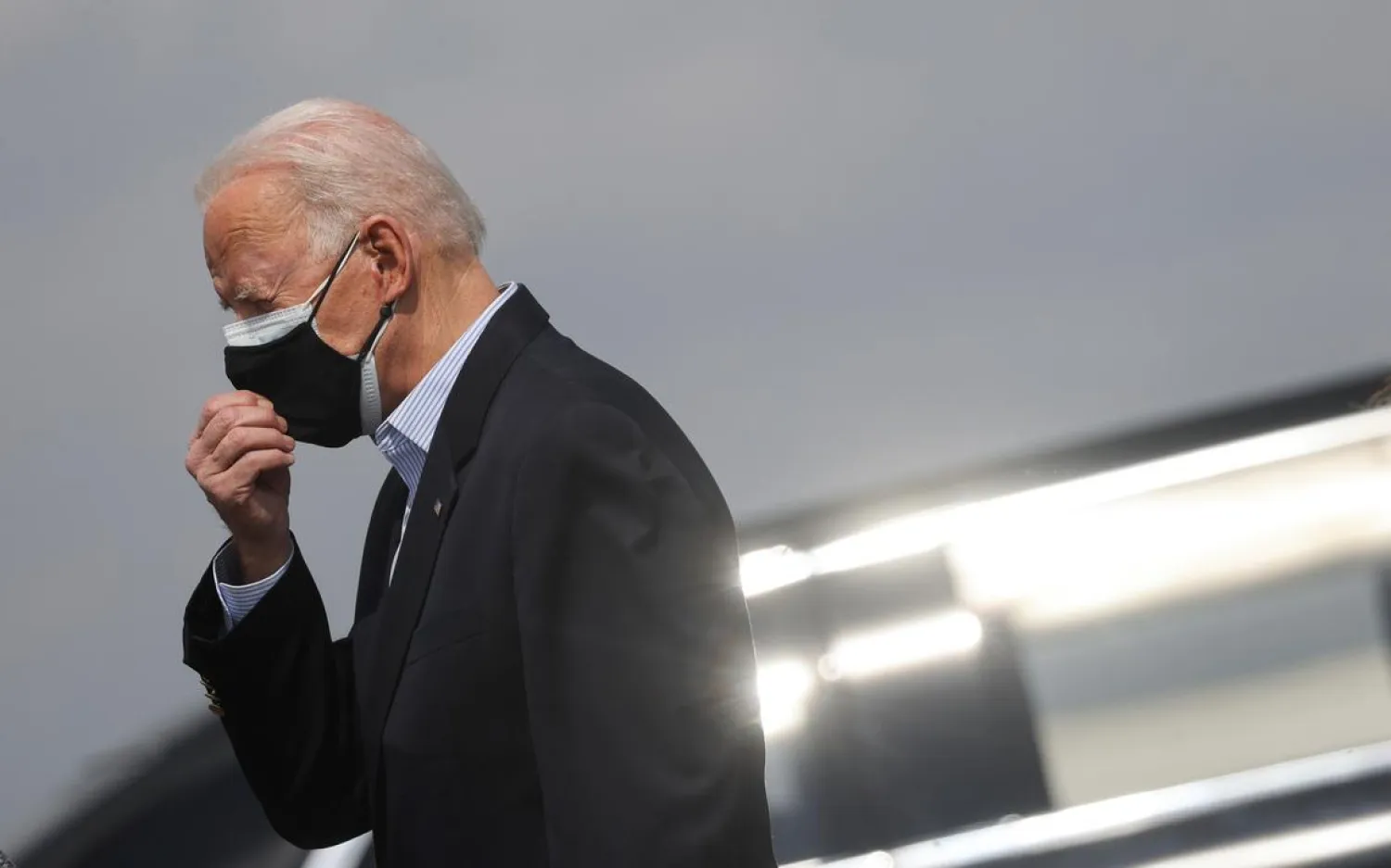 US President Joe Biden arrives at Ellington Field Joint Reserve Base in Houston, Texas, US, February 26, 2021. REUTERS/Jonathan Ernst