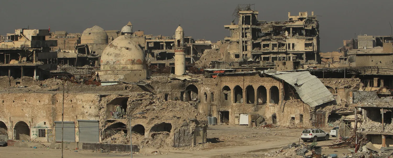 RUINS: The Old City of Mosul in January. In the battle to drive out ISIS, thousands of buildings were damaged or demolished. The city is still struggling to clear the debris. REUTERS/Ari Jalal
