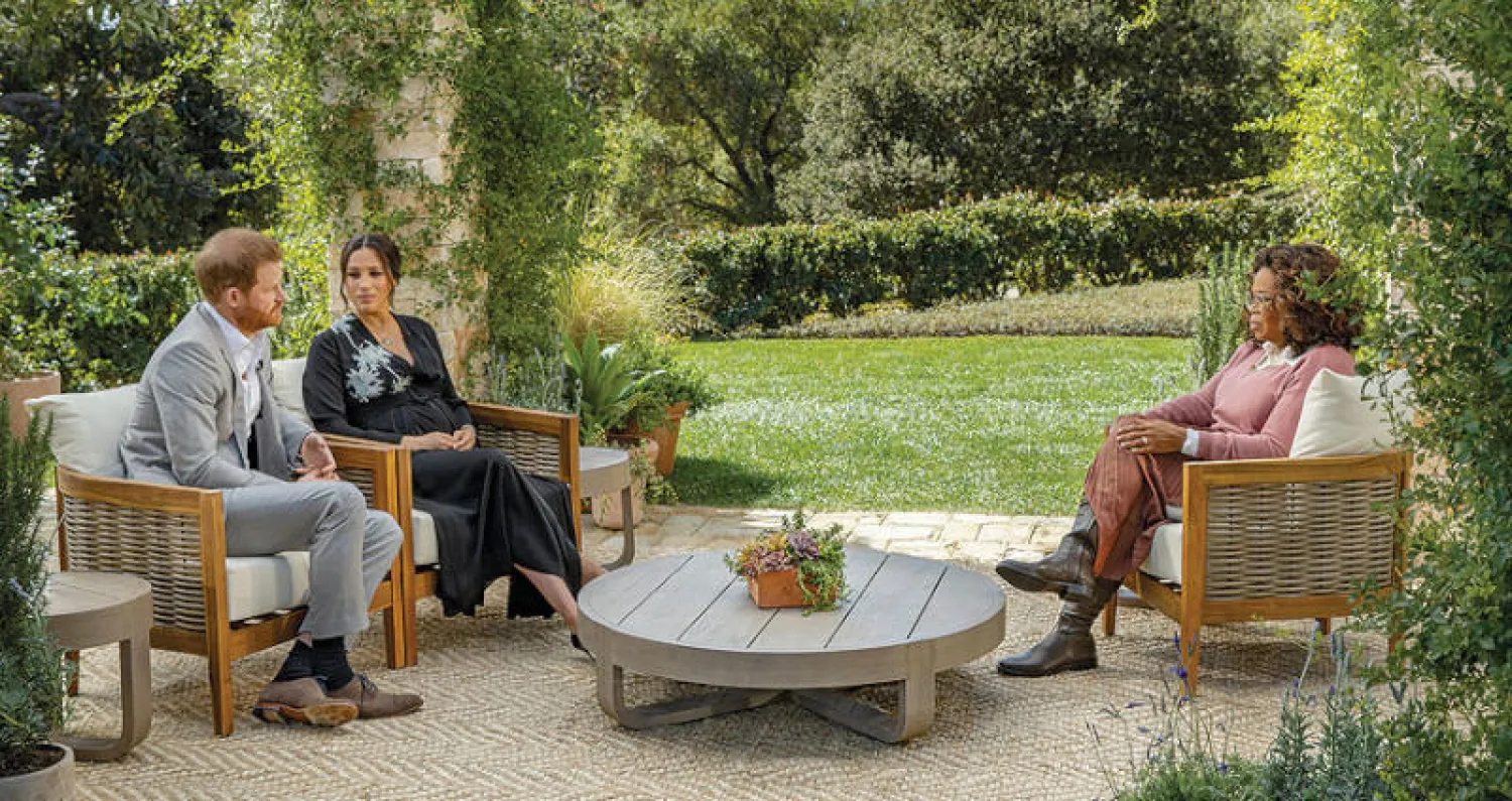 الأمير هاري وزوجته ميغان في مقابلة مع أوبرا وينفري (أ.ب)