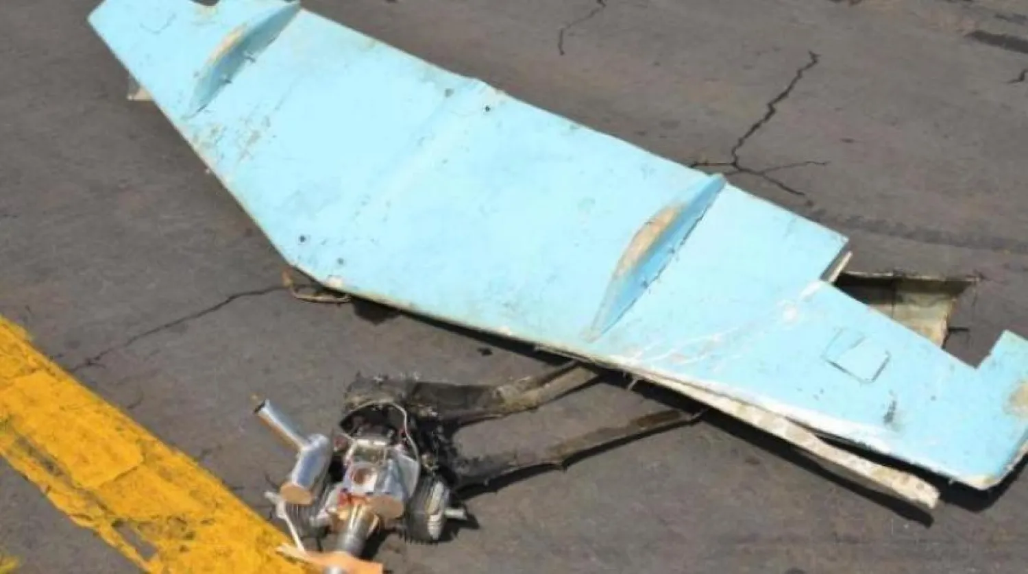Debris from a drone launched by the Houthis on Saudi Arabia's Abha airport. Asharq Al-Awsat file photo