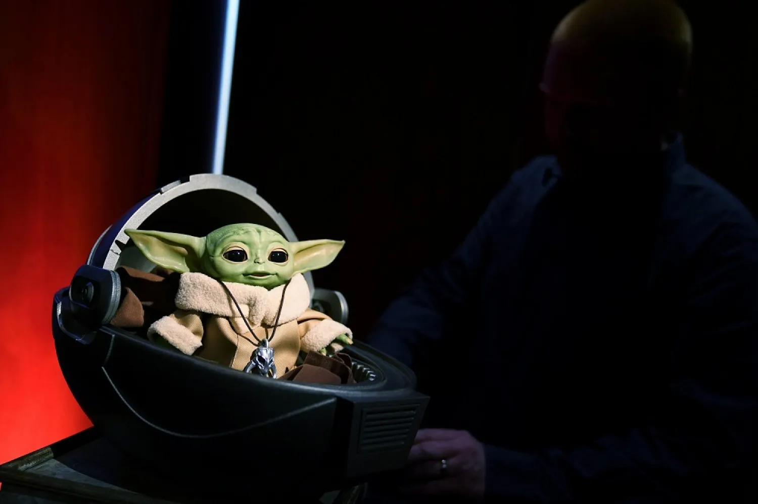 An animatronic Baby Yoda toy is pictured during a "Star Wars" advance product showcase in the Manhattan borough of New York City, New York, US, February 20, 2020. (Reuters)