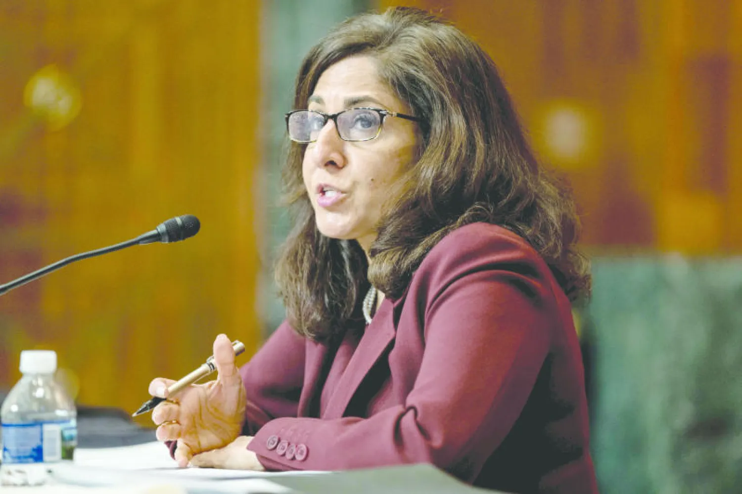 نيرة تاندين مرشحة بايدن المفضلة أغضبت الحزبين بتغريداتها (رويترز)