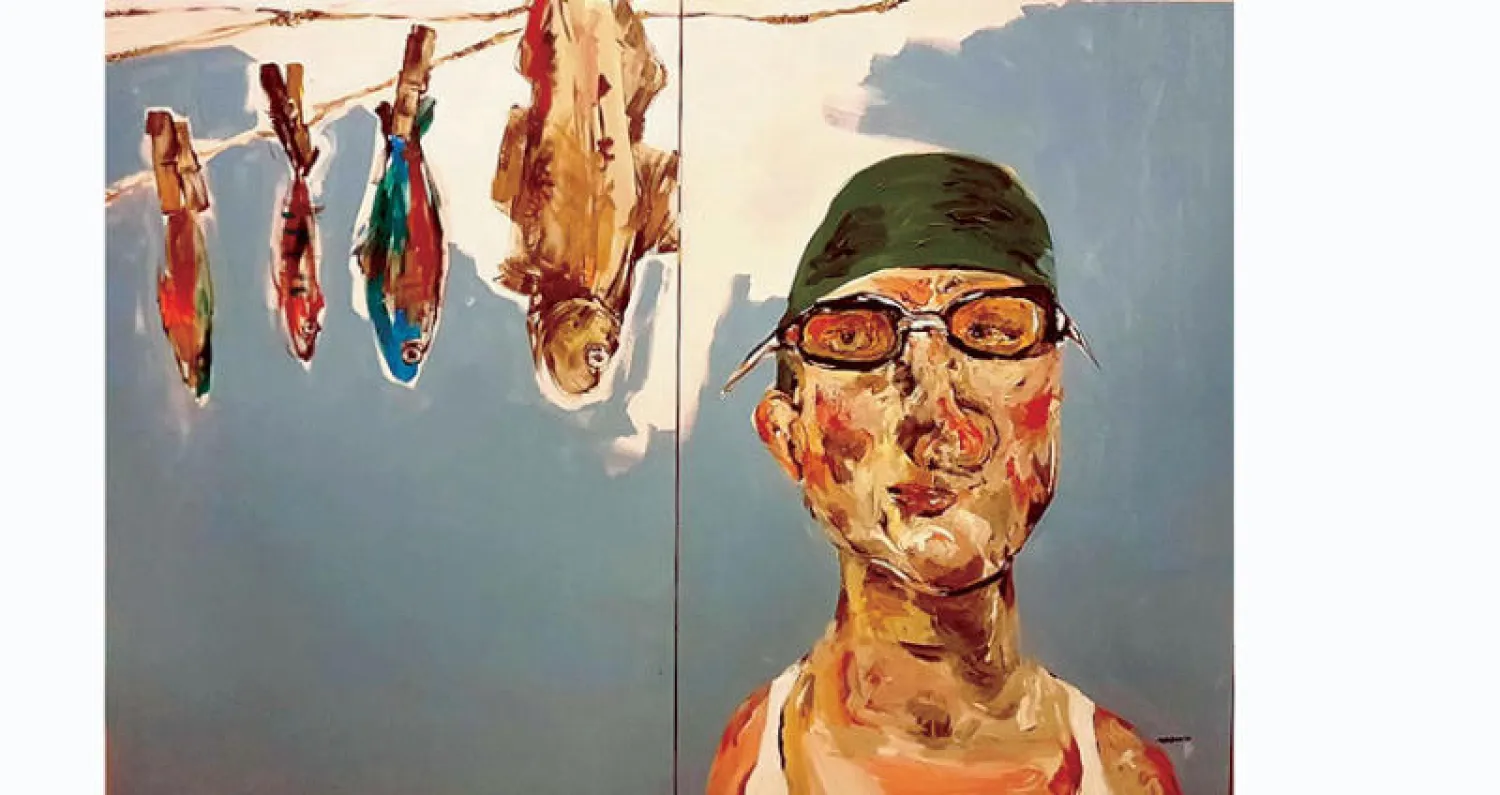 اختارت نورا بركة فن البورتريه مدخلاً لرؤيتها (الشرق الأوسط)