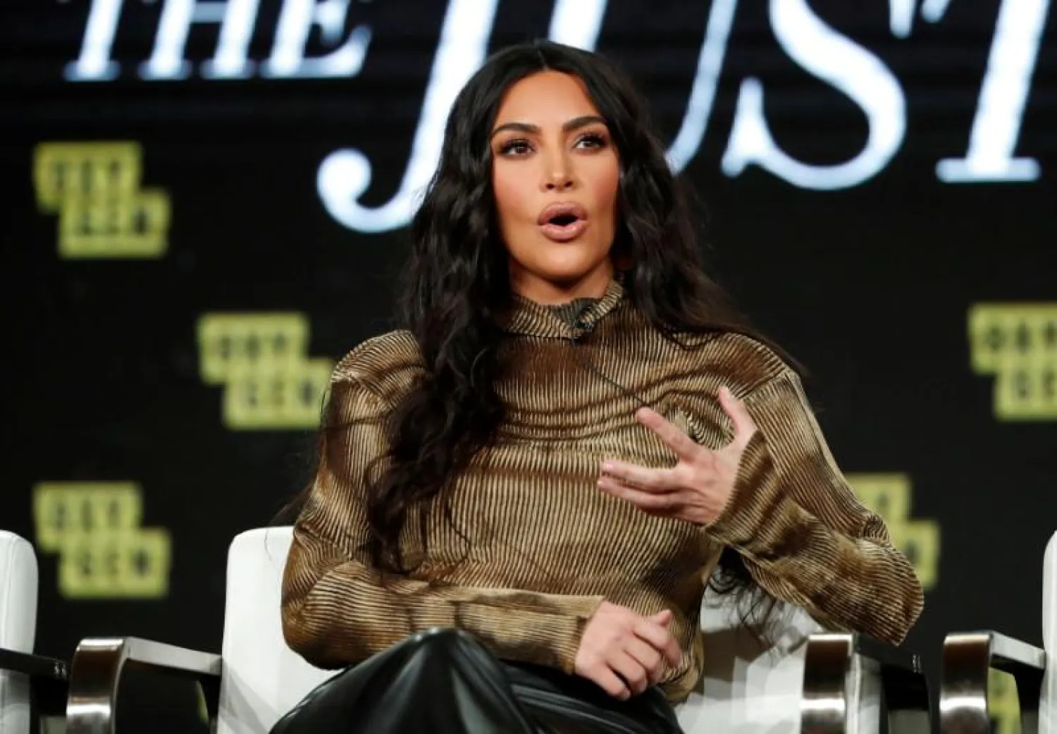 FILE PHOTO: Television personality Kim Kardashian attends a panel for the documentary "Kim Kardashian West: The Justice Project" during the Winter TCA (Television Critics Association) Press Tour in Pasadena, California, US, January 18, 2020. REUTERS/Mario Anzuoni/File Photo
