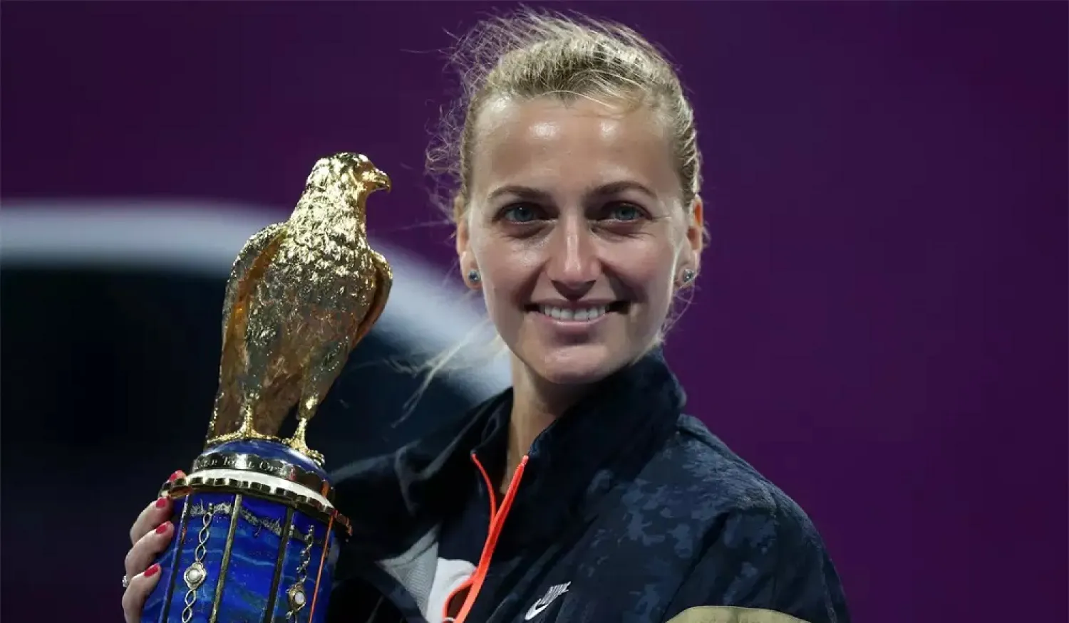 Petra Kvitova wins the Qatar Open final after defeating Garbiñe Muguruza. (Getty Images)