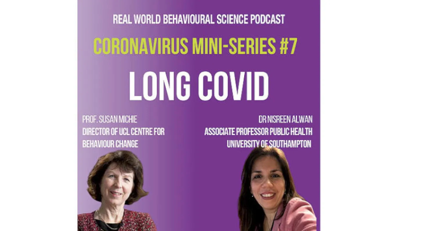 الباحثة نسرين علوان (يمين) تشارك في بث إذاعي على الإنترنت حول «كوفيد - 19»