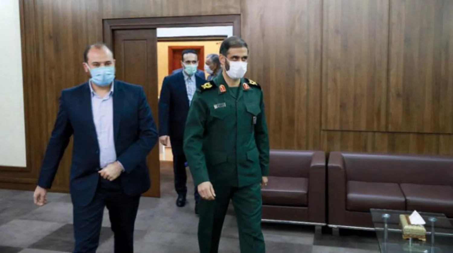 A picture released by the IRGC affiliated media of General Saeed Mohammad during a campaign supporting his candidacy for the presidential elections.