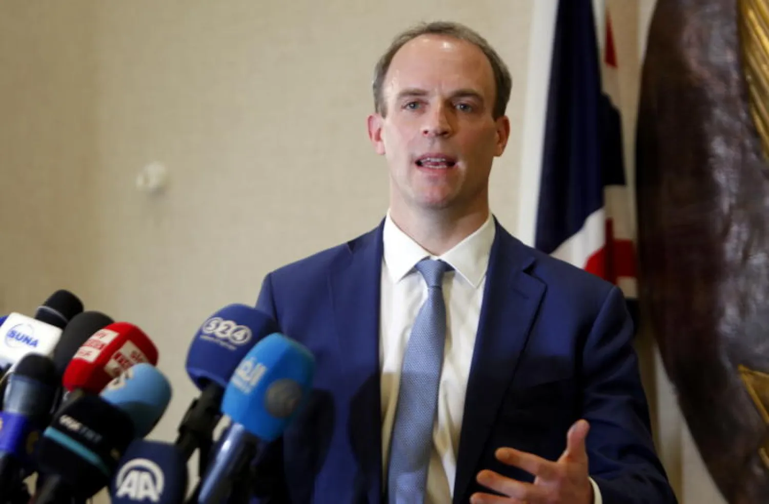 وزير الخارجية البريطاني دومينيك راب (إ.ب.أ)