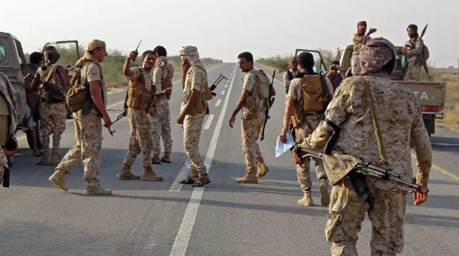 جانب من انتشار قوات الجيش اليمني في محافظة حجة (أ.ف.ب)