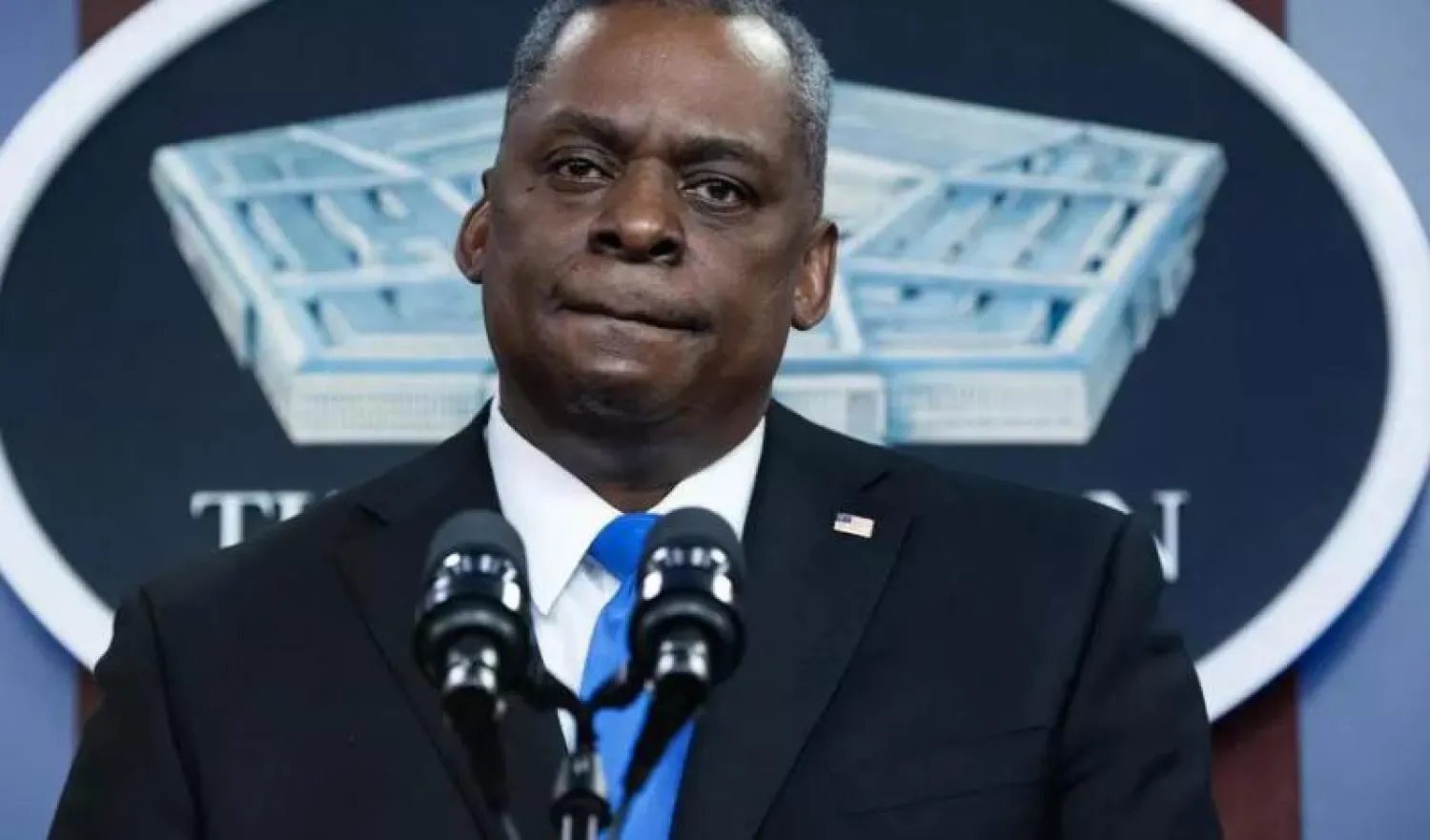 وزير الدفاع الأميركي الجديد لويد أوستن في البنتاغون بواشنطن (أ.ف.ب)