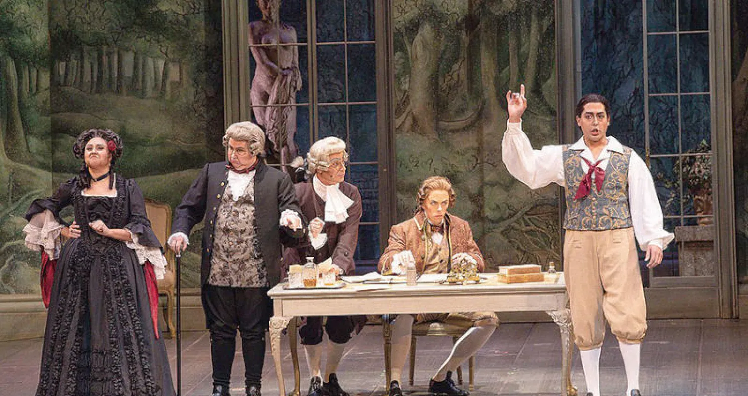 مشهد من الفصل الثالث من أوبرا «زواج فيغارو»