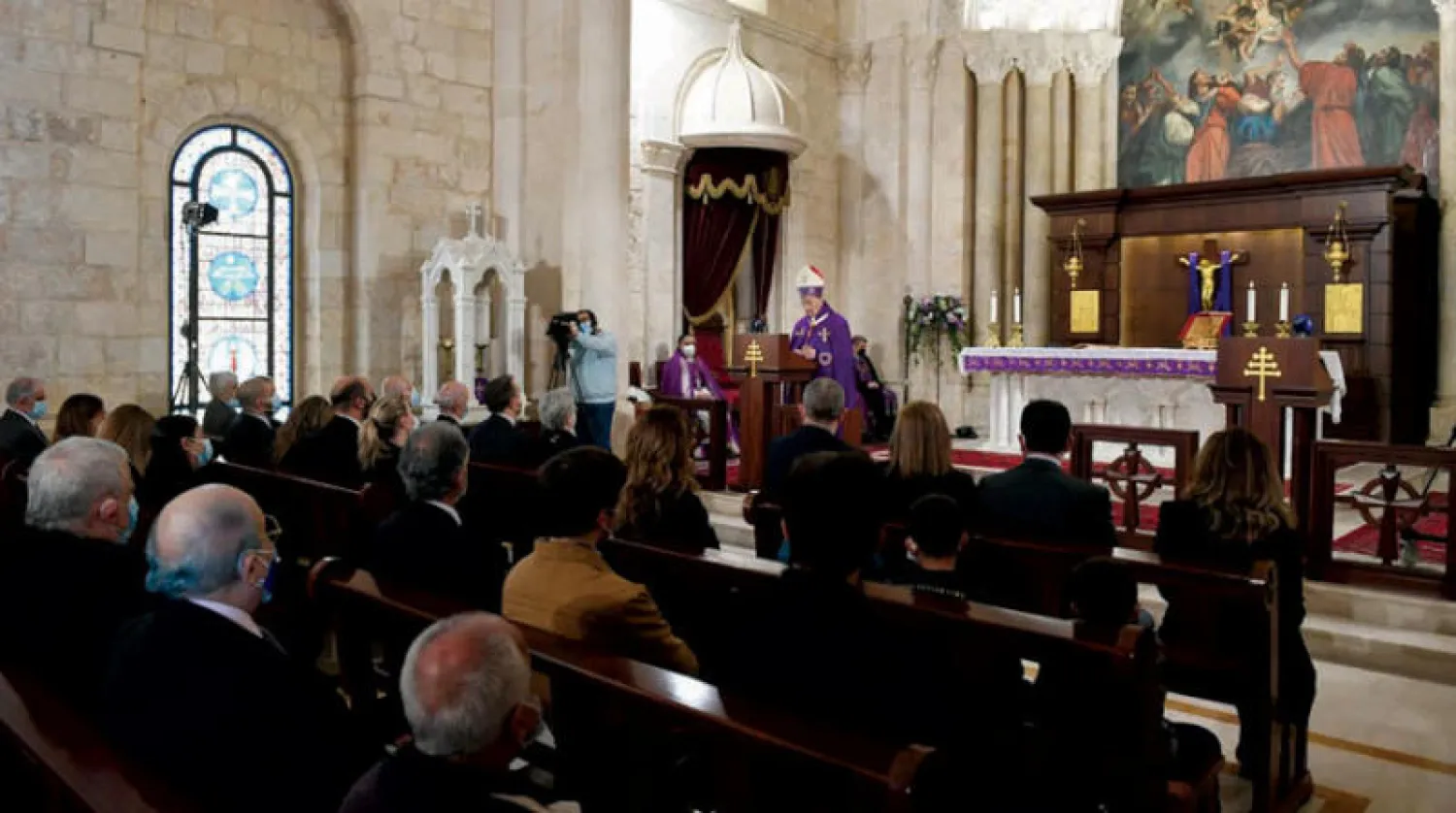 الراعي ملقياً عظته في بكركي أمس (الوكالة الوطنية)