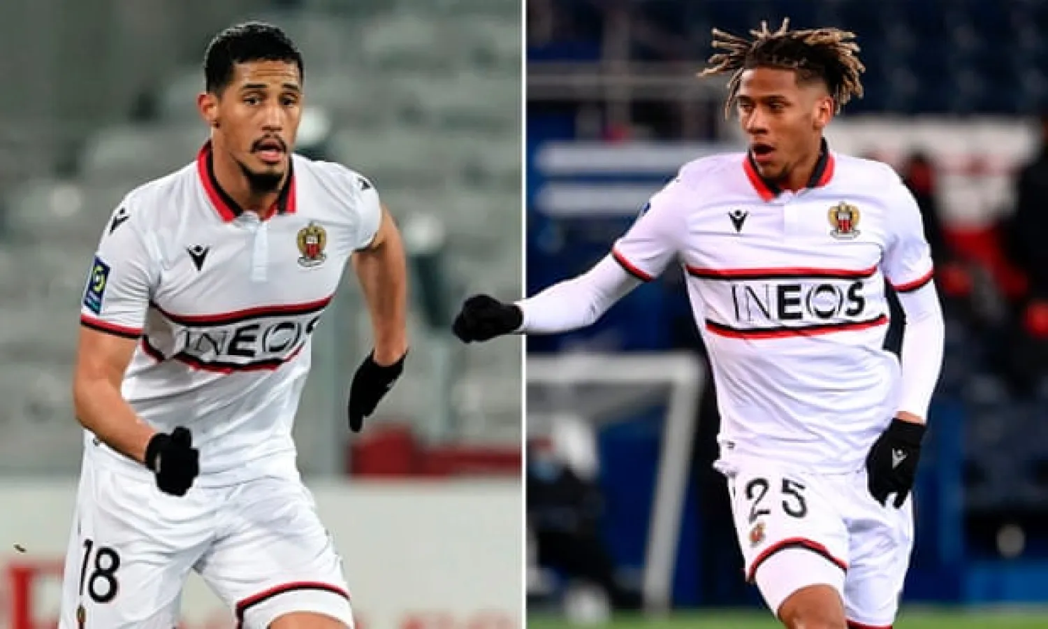 William Saliba and Jean-Clair Todibo have impressed since returning to Ligue 1 with Nice. Photograph: Getty Images