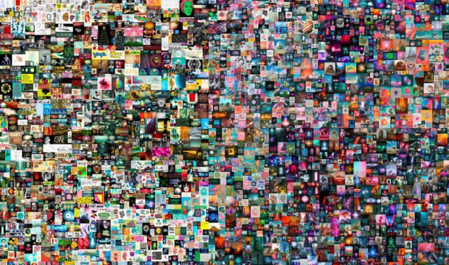 FILE PHOTO: "EVERYDAYS: THE FIRST 5000 DAYS" is a collage, by a digital artist BEEPLE, that is on auction at Christie's, unknown location, in this undated handout obtained by Reuters. Christie's Images LTD. 2021/BEEPLE/Handout via REUTERS /File Photo
