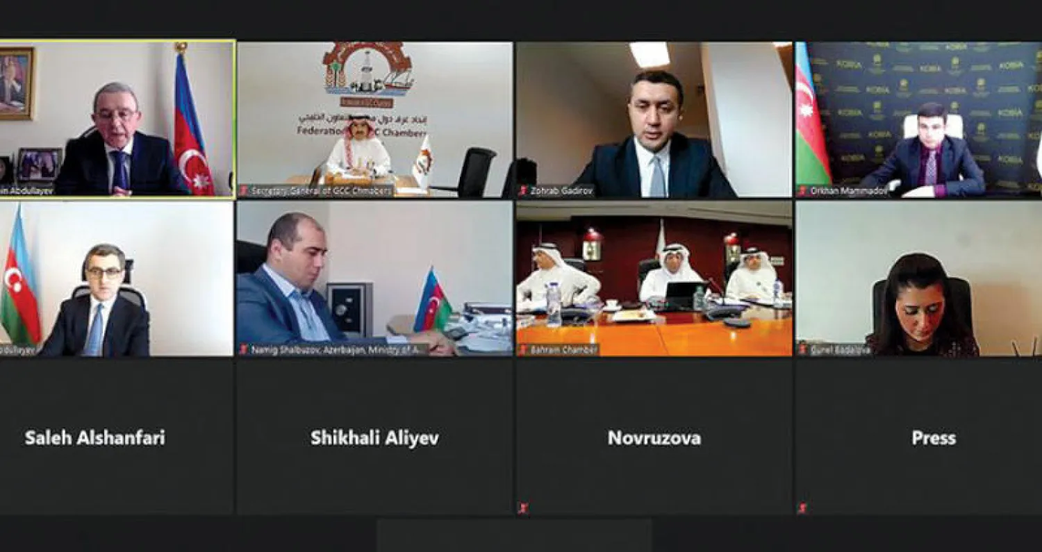 جانب من منتدى الأعمال الخليجي - الأذري المنعقد أمس (الشرق الأوسط)