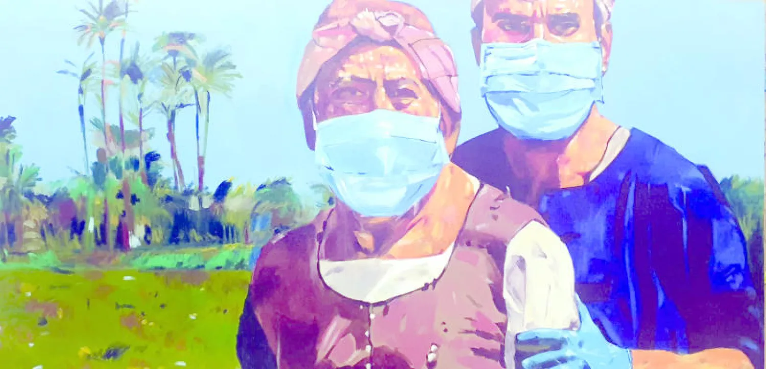 لوحات «الجائحة» تُلثم كادرات سينمائية شهيرة بالكمامات