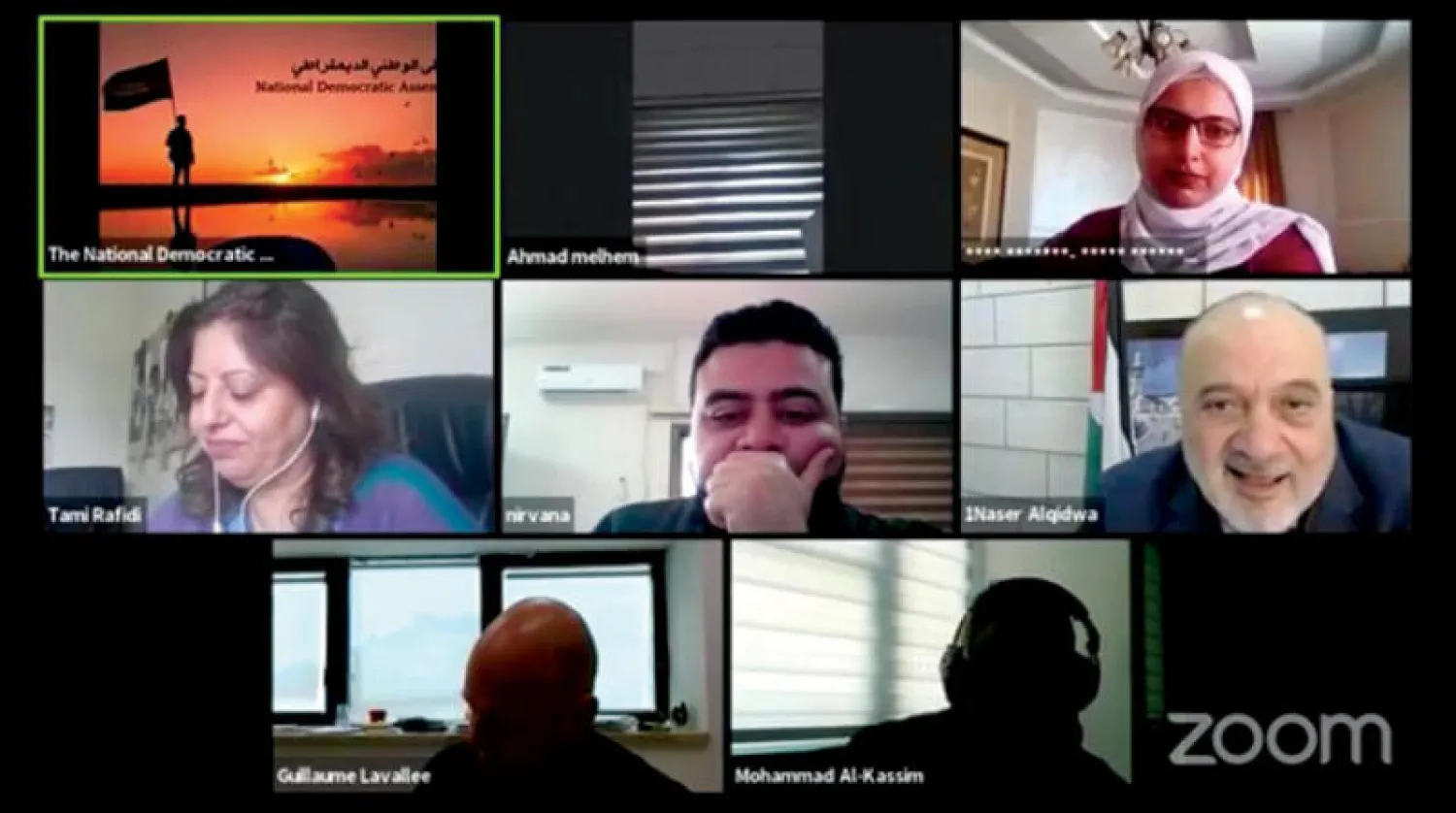 القدوة في لقاء عبر زووم دعا إليه «الملتقى الوطني الديمقراطي» الذي يرأسه