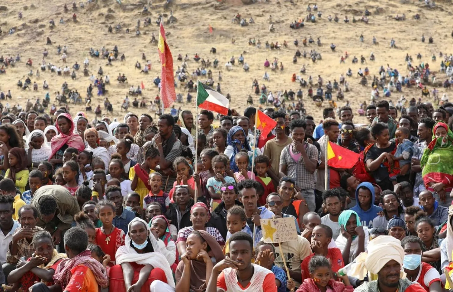 Tens of thousands of Ethiopian refugees streamed into Sudan following the outbreak of conflict in Tigray late last year. (AFP)