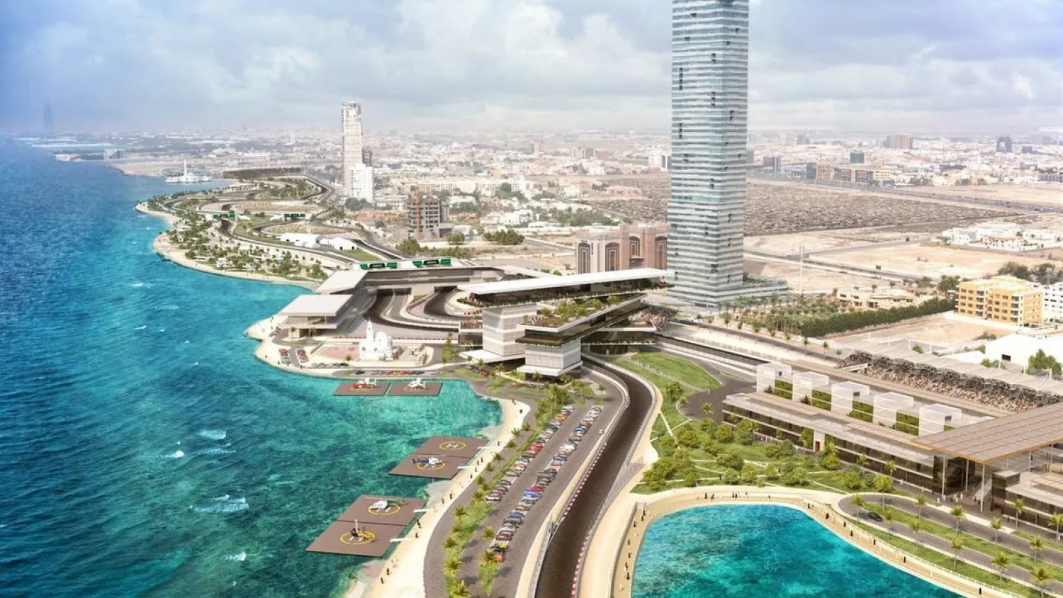 Computer generated image of the Jeddah F1 circuit. (Formula1.com)
